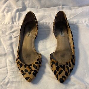 Steve Madden leopard print calf hair Flats